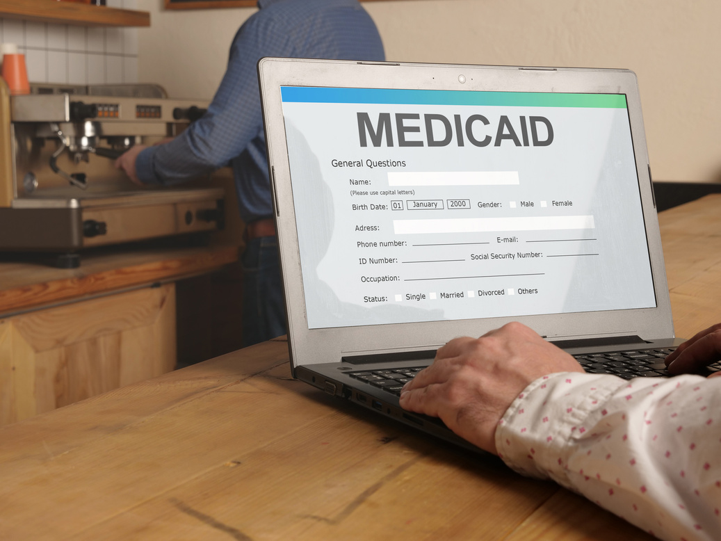 Conceptual photo is showing a hand written text Medicaid